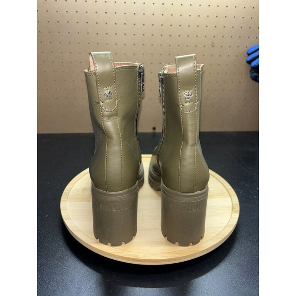 Sam & Libby Women's Camila Heeled Chelsea Bootie Dark Moss Green Size 6 - Picture 4 of 7
